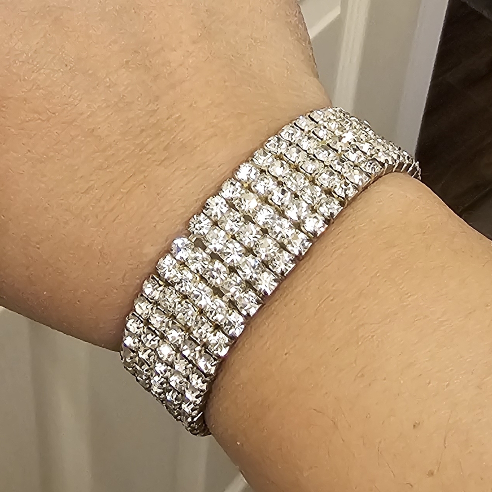 CZ, stretch bracelet